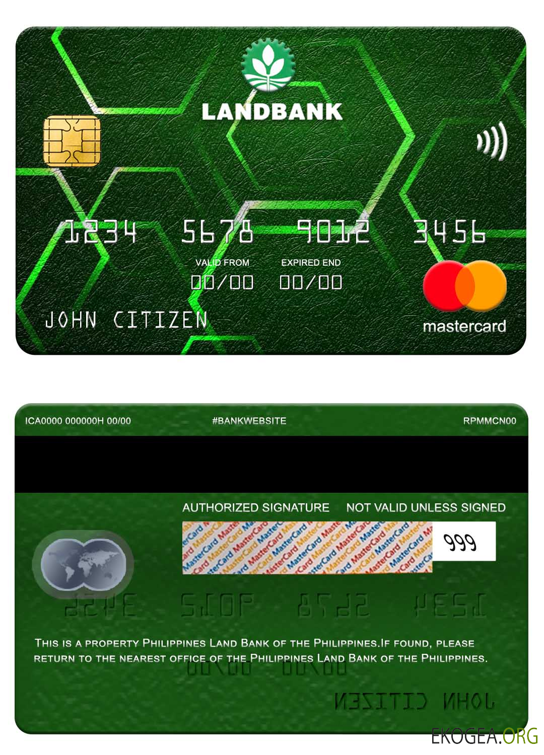 Mastercard de la Banque foncière des Philippines des Philippines